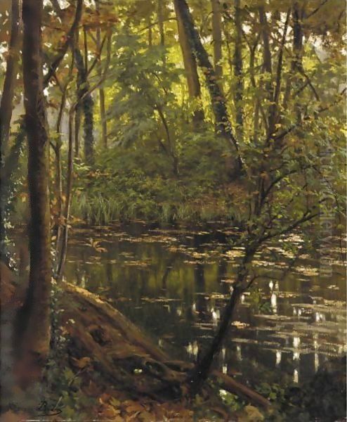 Riviere En Sous Bois Oil Painting by Henri Biva