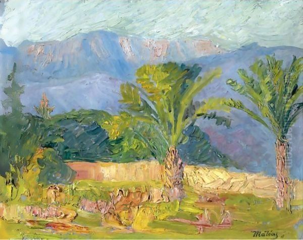 Moab Mountain Range, Lebanon Oil Painting by Konstantinos Maleas