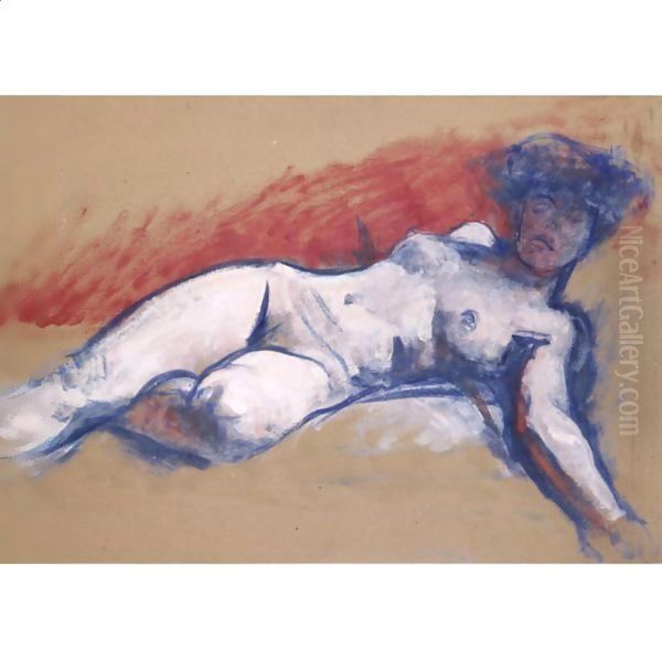 Reclining Nude 3 Oil Painting by Roderic O'Conor