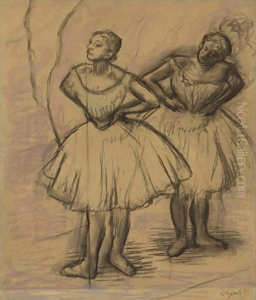 Deux Danseuses Oil Painting by Edgar Degas