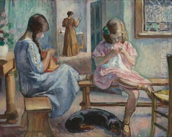 Scene D'Intimite Oil Painting by Henri Lebasque