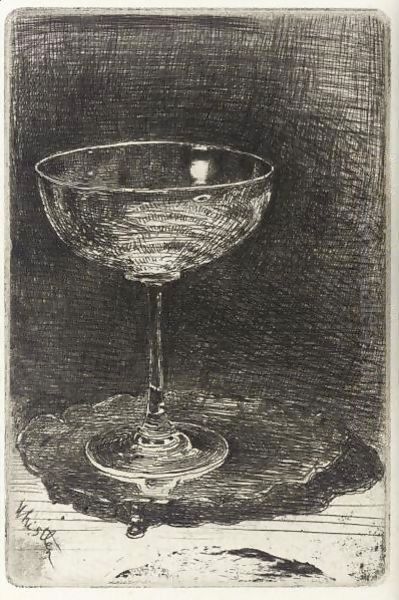 The Wine-Glass Oil Painting by James Abbott McNeill Whistler