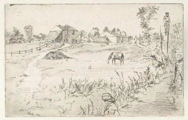 Landscape With The Horse Oil Painting by James Abbott McNeill Whistler