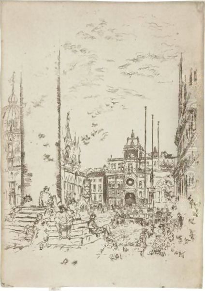 The Piazzetta Oil Painting by James Abbott McNeill Whistler