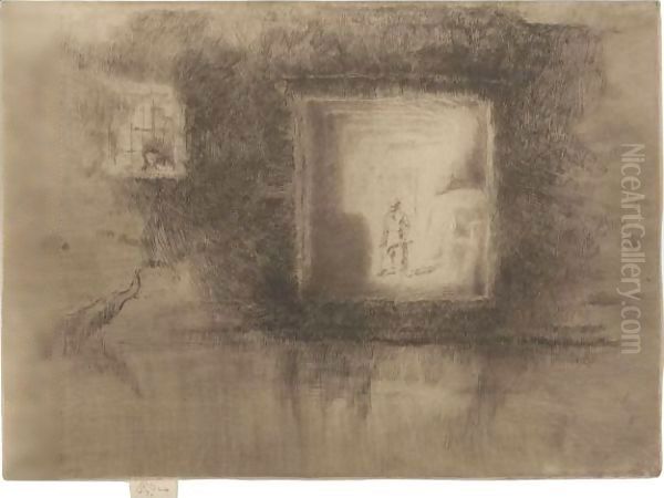 Nocturne Furnace Oil Painting by James Abbott McNeill Whistler