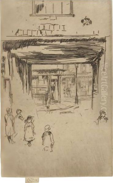 Drury Lane Oil Painting by James Abbott McNeill Whistler