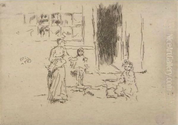 Petticoat Lane Oil Painting by James Abbott McNeill Whistler