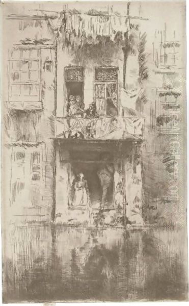 Balcony, Amsterdam Oil Painting by James Abbott McNeill Whistler