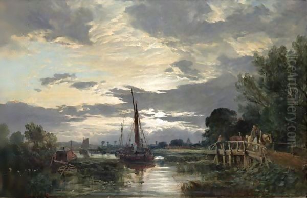 The Tow Path Oil Painting by Samuel Bough