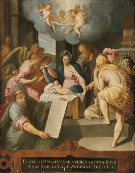 The Adoration Of The Shepherds Oil Painting by Jacob De Backer