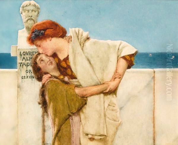 Motherly Love Oil Painting by Sir Lawrence Alma-Tadema