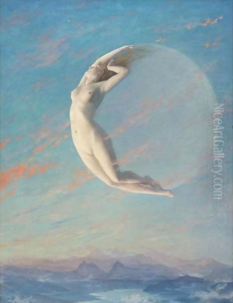 Selene Oil Painting by Albert Aublet