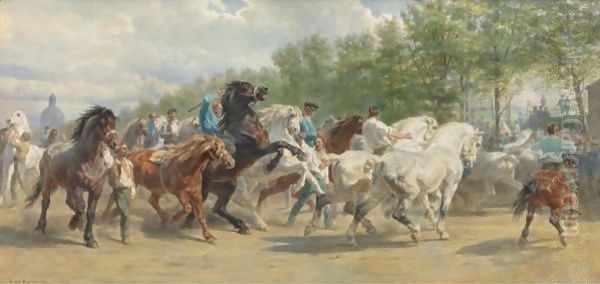 The Horse Fair 2 Oil Painting by Rosa Bonheur