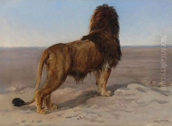 Lion (The Look Out) Oil Painting by Rosa Bonheur