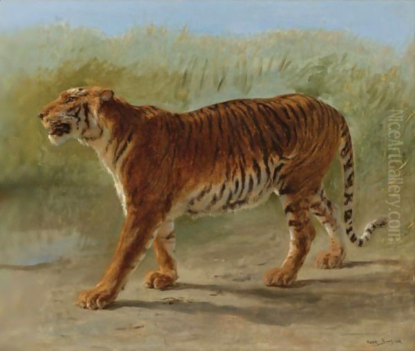 Royal Tiger Marching Oil Painting by Rosa Bonheur