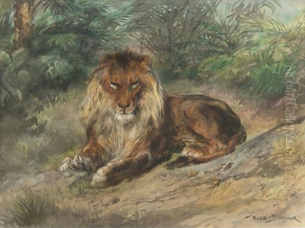 The Old Monarch Oil Painting by Rosa Bonheur