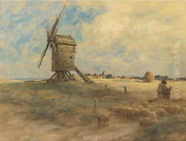 Le Vieux Moulin Oil Painting by Leon Augustin Lhermitte