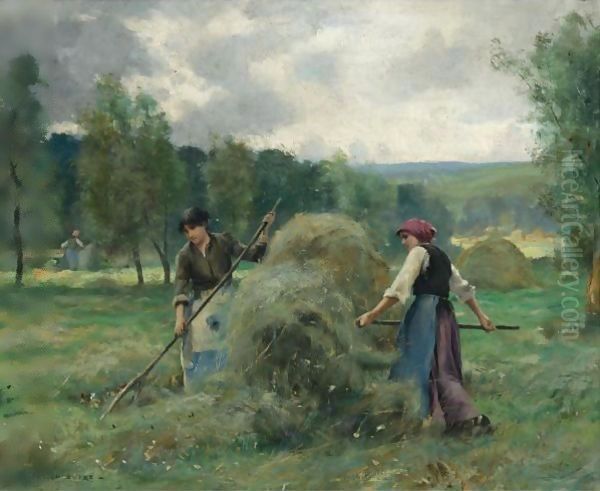 Haymaking 2 Oil Painting by Julien Dupre