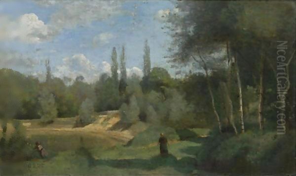 Ville D'Avray Oil Painting by Jean-Baptiste-Camille Corot