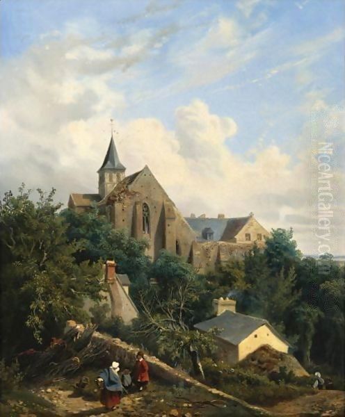 View Of The Graville Priory Oil Painting by Gustave Leprince