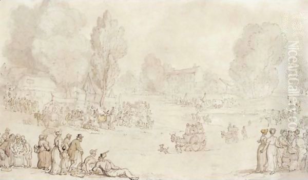 Fair At Parson's Green Oil Painting by Thomas Rowlandson