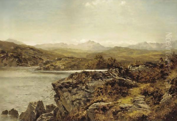 Llyn Helsi, N. Wales Oil Painting by Benjamin Williams Leader