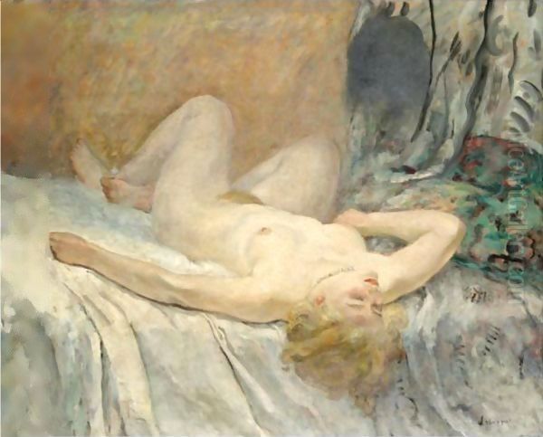 Femme Nue Endormie Oil Painting by Henri Lebasque