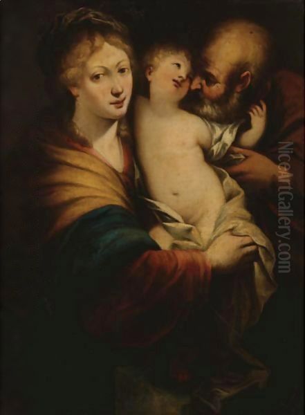 The Holy Family Oil Painting by Giulio Cesare Procaccini