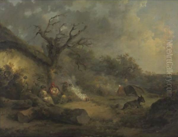 The Peasant Camp Oil Painting by George Morland