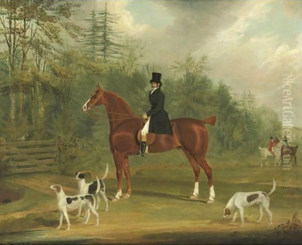 Edward Brockman, Esquire, M.P. With The East Kent Hounds Oil Painting by James Pollard