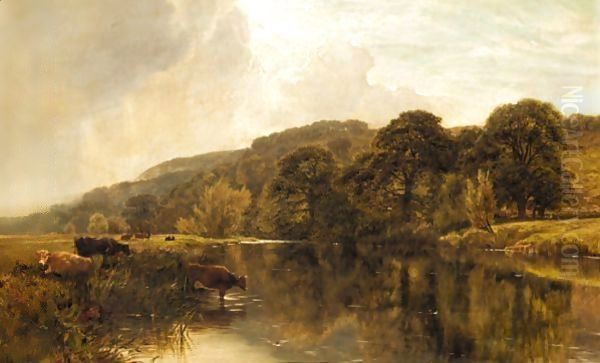 Stoke, Near Arundel, Sussex Oil Painting by George Vicat Cole