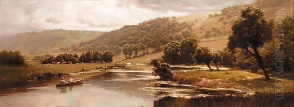 An Afternoon On The River Oil Painting by Edward Henry Holder