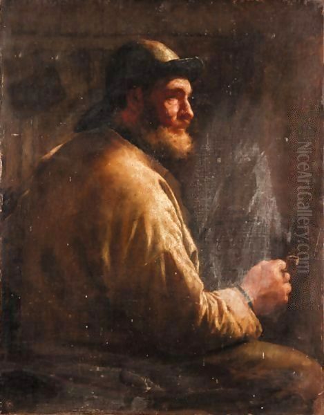 The Fisherman Oil Painting by Edwin Harris