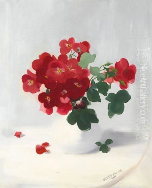 Red Roses Oil Painting by James Stuart Park