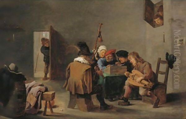 The Boors' Concert Oil Painting by David The Younger Teniers