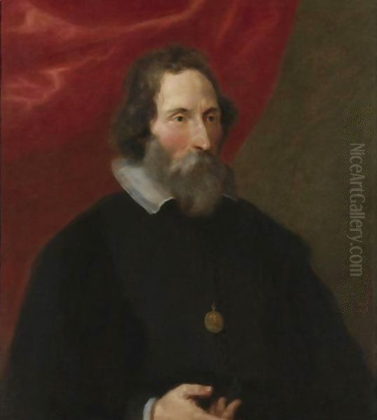 Portrait Of Eerryk De Putte (Erycius Puteanus) Oil Painting by Sir Anthony Van Dyck