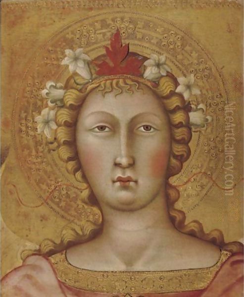 Head Of An Angel Oil Painting by Manfredi de Battilor Bartolo Di Fredi Fredi