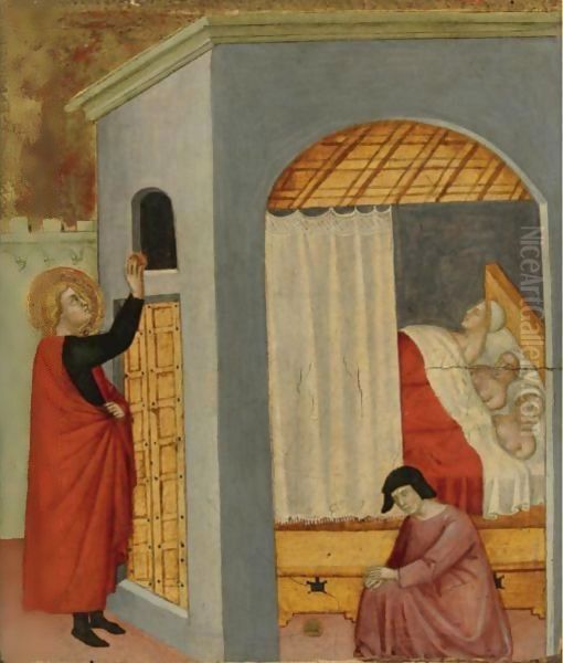 The Charity Of St. Nicholas Oil Painting by Manfredi de Battilor Bartolo Di Fredi Fredi