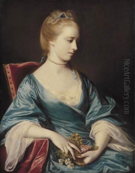 Portrait Of Miss Jacobs Oil Painting by Sir Joshua Reynolds