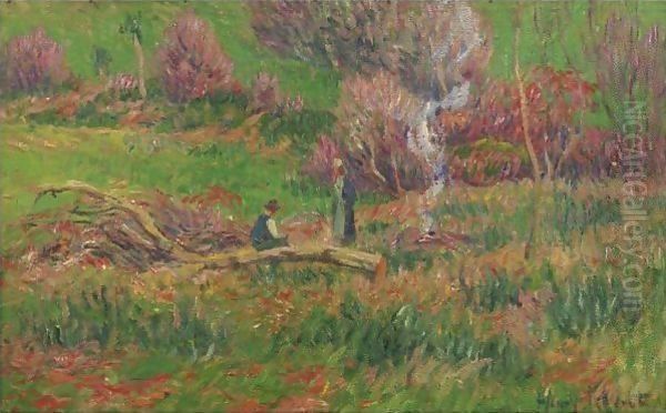 Bucherons Oil Painting by Henri Moret