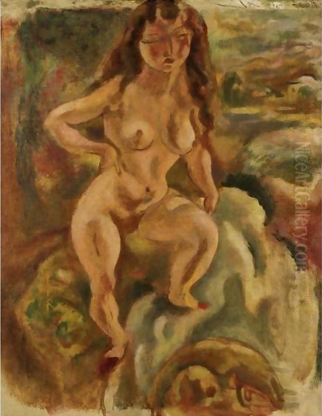 La Belle Californienne Oil Painting by Jules Pascin