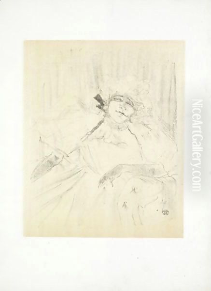 Yvette Guilbert - Chanson Ancienne Oil Painting by Henri De Toulouse-Lautrec