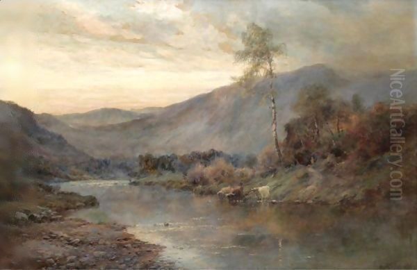 The River Teith Through The Trossachs Oil Painting by Alfred de Breanski