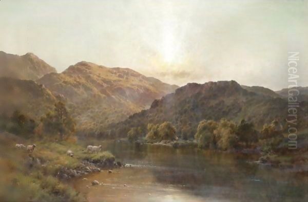 The Valley Of Bettws Oil Painting by Alfred de Breanski