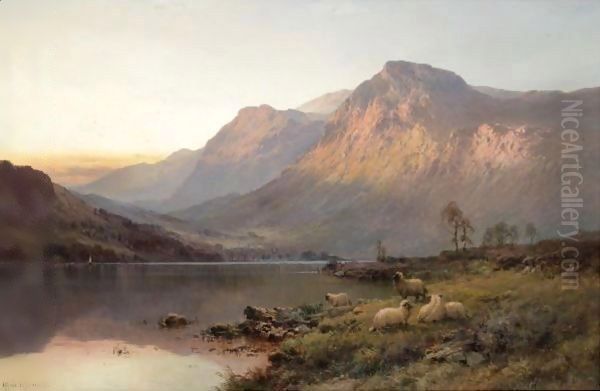 Evening Glow, Ben More Oil Painting by Alfred de Breanski