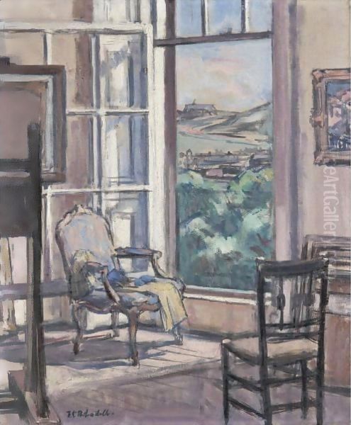 Interior, The Open Window Oil Painting by Francis Campbell Boileau Cadell