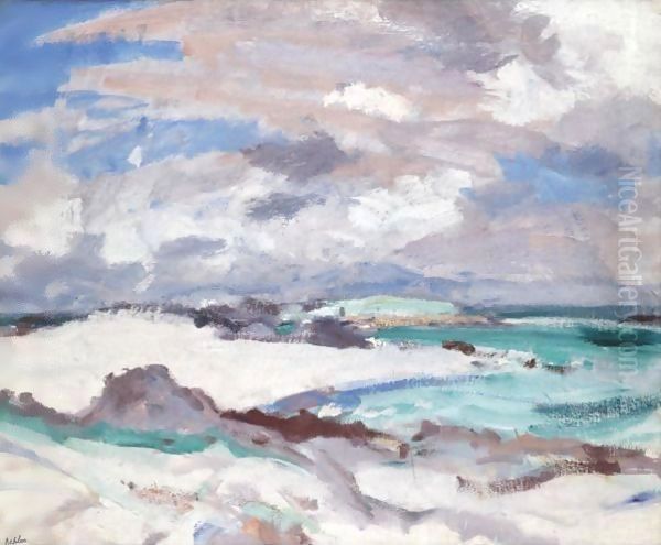 Iona, The North Shore Oil Painting by Samuel John Peploe