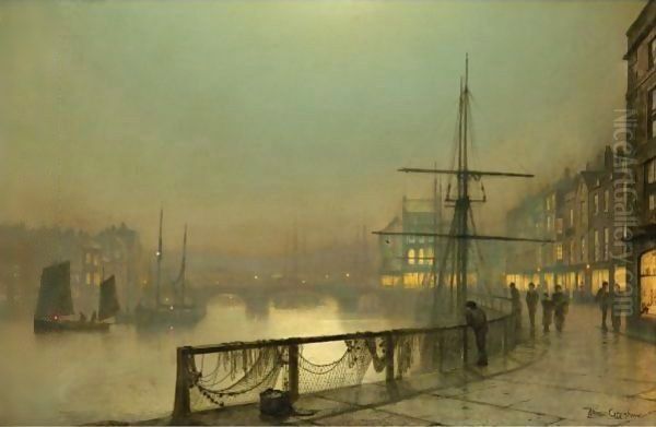 Whitby 3 Oil Painting by John Atkinson Grimshaw