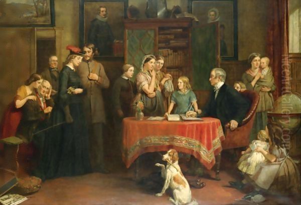 The Census Of April The 8th 1861 Oil Painting by Charles Landseer