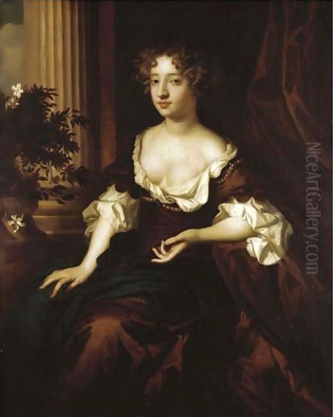 Portrait Of Nell Gwyn Oil Painting by Sir Peter Lely